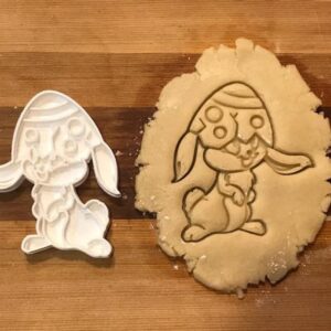 Easter Bunny Black Cookie Cookie Cutter V01 Spring Holiday Baking Tool for Festive Easter Cookies Decorating Seasonal Treats and Family Celebration Desserts