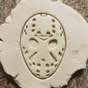 Black Jason Voorhees Cookie Cutter Cookie India Halloween Horror Theme Biscuit Cutter for Scary Movie Treats Friday the 13th Party Snacks Spooky Slasher Film Cookies Creepy Dessert