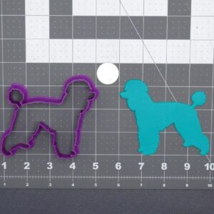 Poodle Dog 266-E651 Cookie Cutter Silhouette Black Cookie Poodle Pet Dog Shape Fondant Cutter for Baking Pet Theme Parties Dog Lovers Treats Clay Crafts Biscuit Mold Decoration Tool