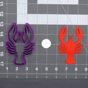 Black Lobster Cookie Cutter Silhouette for Ocean Sea Animal Theme Party Baking Biscuit Fondant Clay Craft Cutter for Kids Birthday Beach Events School Projects and Kitchen Decoration