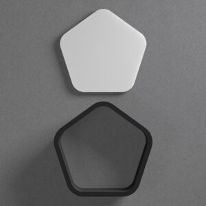 Rounded Pentagon Round Cookie Polymer Clay Cutter with Sharp Tapered Edge for Jewelry Making Earring Tools Mini Studs Pendant Set Craft Supplies Cookie Cutter Geometric Clay Art