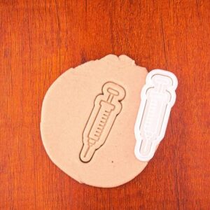 Doctor Needle Black Cookie Cutter Cookie Medical Theme Baking Tool for Cookies Cakes DIY Decorations Hospital Events Nurses Day Healthcare Appreciation Gift and Doctor Birthday Party