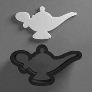 Genie Lamp Shape Cookie Polymer Clay Cutter With Sharp Tapered Edge Earring Making Tool For DIY Jewelry Pendant Studs Magic Aladdin Cookie Cutter For Clay Art Craft Decoration Projects