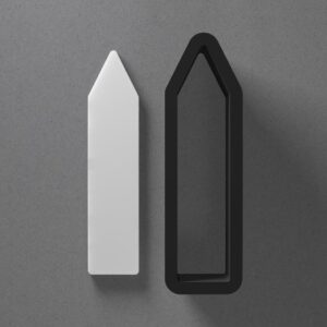 Garden Stake or Pencil Shaped Polymer Clay Cutter with Sharp Tapered Edge for Precise Cutting, Jewelry and Earring Tool for Mini Studs and Pendant Sets, Versatile Cookie Cutter