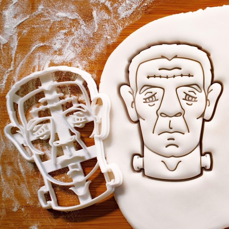 Frankenstein Face Cookie Cutter Cookie Mold for Biscuit Fondant Clay Baking Gothic Monster Halloween Party Themed Baking Supplies