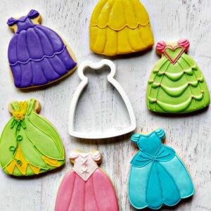 Cookie Princess Dress Cookie Cutter for Baking Dress-Shaped Cookies Cake Fondant Decorations Suitable Size Dishwasher Safe Made in India for Birthday Parties Baby Showers and Themed