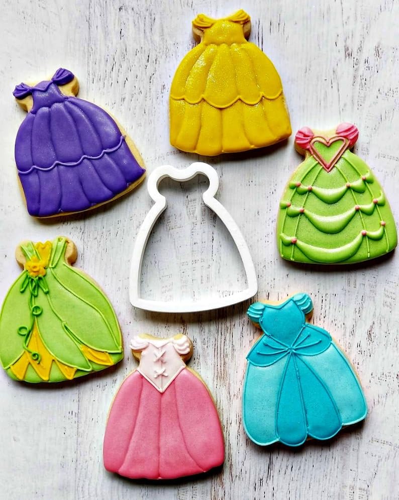 Cookie Princess Dress Cookie Cutter for Baking Dress-Shaped Cookies Cake Fondant Decorations Suitable Size Dishwasher Safe Made in India for Birthday Parties Baby Showers and Themed