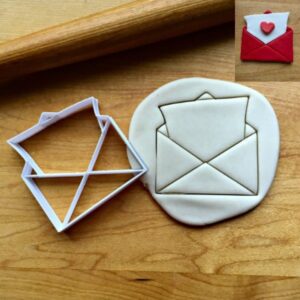 Open Letter in Envelope Cookie Cutter, Suitable Size, Ideal for Mail-Themed Baking, Custom Holiday and Greeting Card Cookies, Dishwasher Safe, Perfect for Creative Cookies, Made in India