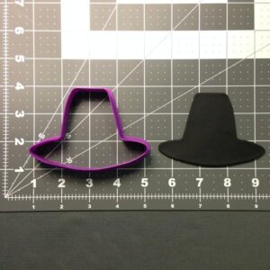 Pilgrim Hat 101 Cookie Cutter Black Cookie Thanksgiving Holiday Baking Tool for Cookies Fondant Clay Crafts Party Decorations Autumn Harvest Theme Kitchen Accessory for Family