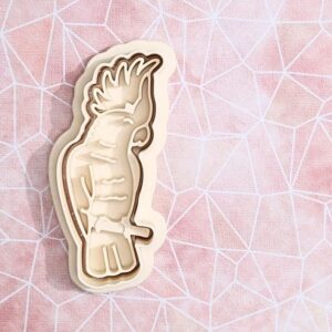 Cockatoo Cookie Cutter Set for Exotic Bird Theme Baking Parrot Shape Biscuit Pastry Fondant Sugar Paste Cutters for Kids Jungle Birthday Party Homemade Cookies and Cake Decoration Tools