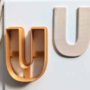 Alphabet Letter U Cookie Cutter for Biscuit Fondant Pastry Dough Letter U Polymer Clay Cutter for Personalized Baking Alphabet Shape Cutter for Custom DIY Clay Art and Educational Craft