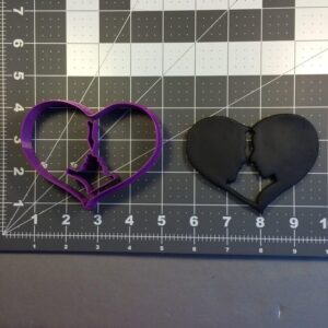Black Cookie Heart Man and Woman Cookie Cutter for Baking Dough Biscuits Fondant Sandwiches Pancakes Pastry Decorating Cookie Dough Shapes Wedding Anniversary Party Cookies Kitchen