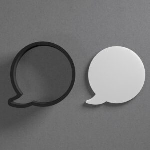 Round Speech Bubble Shaped Polymer Clay Cutter with Sharp Tapered Edge for Precise Cutting, Jewelry and Earring Tool for Mini Studs and Pendant Sets, Versatile Cookie Cutter