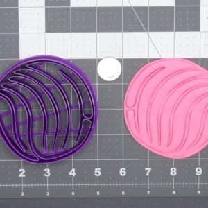 Black Mexican Sweet Bread Concha 266-D665 Cookie Cutter for Pan Dulce Shaped Cookies Baking Tool for Kitchen Fiesta Party Decoration Clay Fondant Craft Supply Gift for Bakers