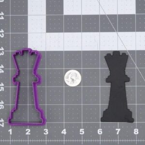 Chess Queen 266-I934 Cookie Cutter Silhouette Black Cookie Royal Game Piece Shape Mold for Cookies Clay Crafts Cake Decorations Chess Theme Parties Strategy Events and Baking Projects