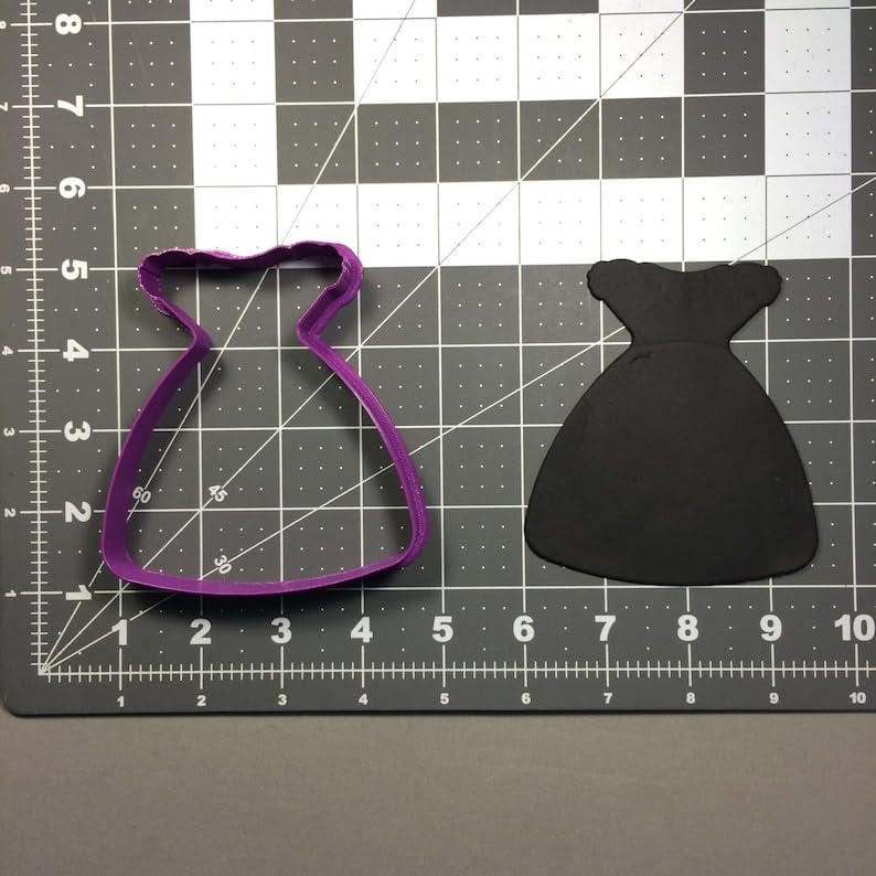 Dress 106 Black Cookie Cutter for Baking Fondant Pastry Dough Biscuits Sandwiches Brownies Decorative Crafts Fashion Theme Party Favors Baking Supplies Kitchen Accessories for Home - Image 2
