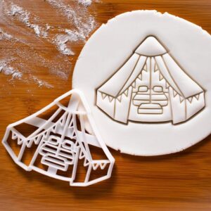 Glamping Cookie Cutter for Outdoor Camping Theme Parties Farm Tent Events Summer Holidays Honeymoon Adventures Biscuit Baking Tool for Glampsite Birthday Treats Cookie Kitchen