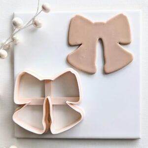 Santa Bow Cookie Cutter for Holiday Baking and Polymer Clay Projects Large Christmas Bow Shape Cutter for Clay Jewelry Making Festive Treats Cake Decorations and DIY Craft Creations