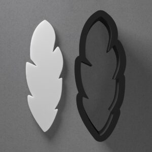 Feather Shape Polymer Clay Cutter with Sharp Tapered Edge for Clean Cutting, Jewelry and Earring Tool for Mini Studs and Pendant Sets, Cookie Cutter for Nature and Boho Style Crafts in