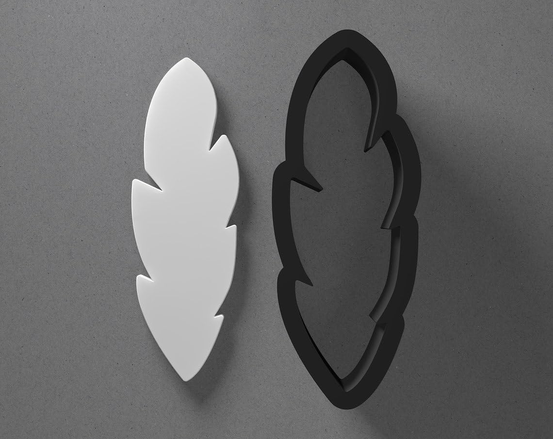 Feather Shape Polymer Clay Cutter with Sharp Tapered Edge for Clean Cutting, Jewelry and Earring Tool for Mini Studs and Pendant Sets, Cookie Cutter for Nature and Boho Style Crafts in