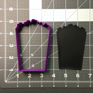 Popcorn 100 Cookie Cutter Black Cookie Cinema Snack Shape for Movie Night Party Baking Popcorn Bag Shaped Cookie Mold for Theater Theme Events Kids Treats Fondant Clay Crafts Kitchen