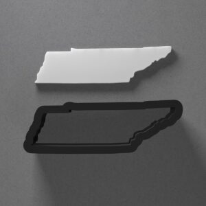 Tennessee State Shape India Cookie Polymer Clay Cutter Earring Jewelry Tool for Mini Studs Dangle Pendants and Cookie Dough Shaping with Sharp Tapered Edge for Travel Theme DIY Craft