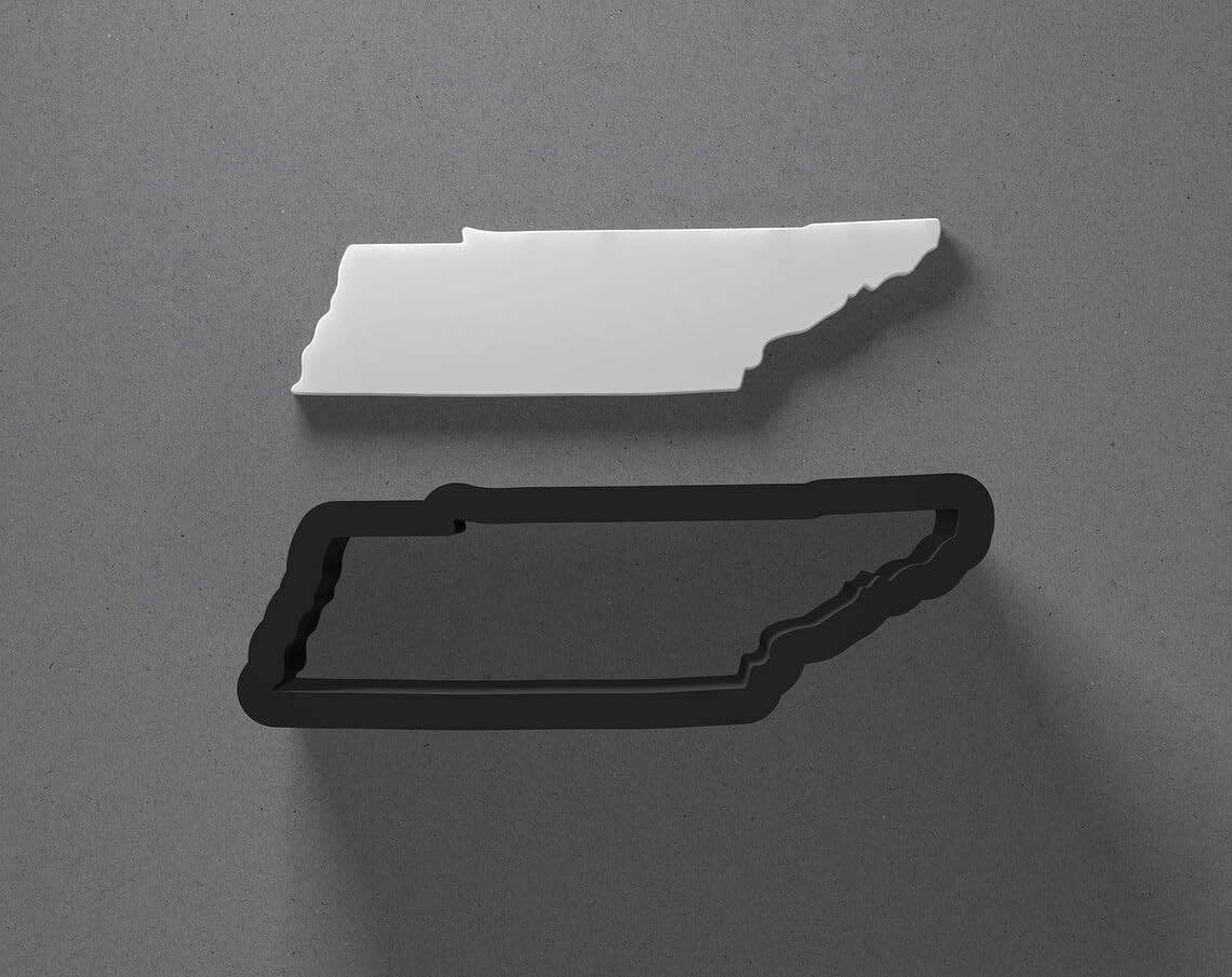 Tennessee State Shape India Cookie Polymer Clay Cutter Earring Jewelry Tool for Mini Studs Dangle Pendants and Cookie Dough Shaping with Sharp Tapered Edge for Travel Theme DIY Craft
