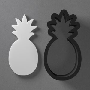 Exotic Pineapple Clay Cutter for Earrings and Jewelry Making Sharp Tapered Edge Tool for Polymer Clay Mini Studs Pendant Set Cookie and Fondant Designs for Baking or DIY Craft Projects
