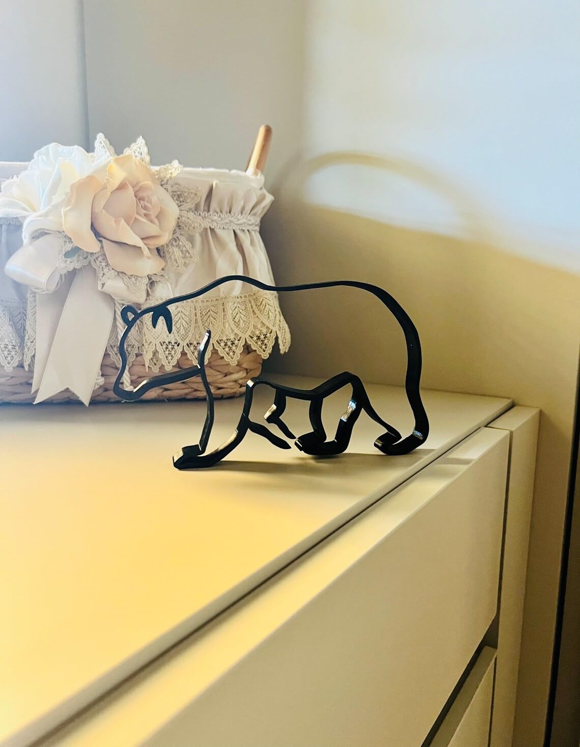 Brown Bear Minimalist Cookie Sculpture - Tabletop Figure, Shelf Sitter, Animal Art, Zoo Theme, Home Office Decor, Gift Idea, Decorative Statue - Image 5