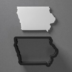 Iowa State Shape India Cookie Polymer Clay Cutter with Sharp Tapered Edge for Jewelry Making Mini Studs Pendant Set and Cookie Cutter Versatile Craft Tool for Detailed State-Themed