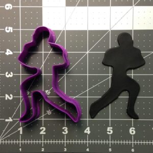 Black Football Player 101 Cookie Cutter Cookie Sports Baking Tool for Birthday Parties Team Celebrations Game Day Cookies Super Bowl Snacks Fondant Decorations and Craft Projects Made