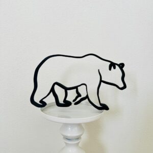 Brown Bear Minimalist StatueSculpture - Tabletop Figure, Shelf Sitter, Animal Art, Home Office Decor, Gift Idea, Zoo-Inspired Statue