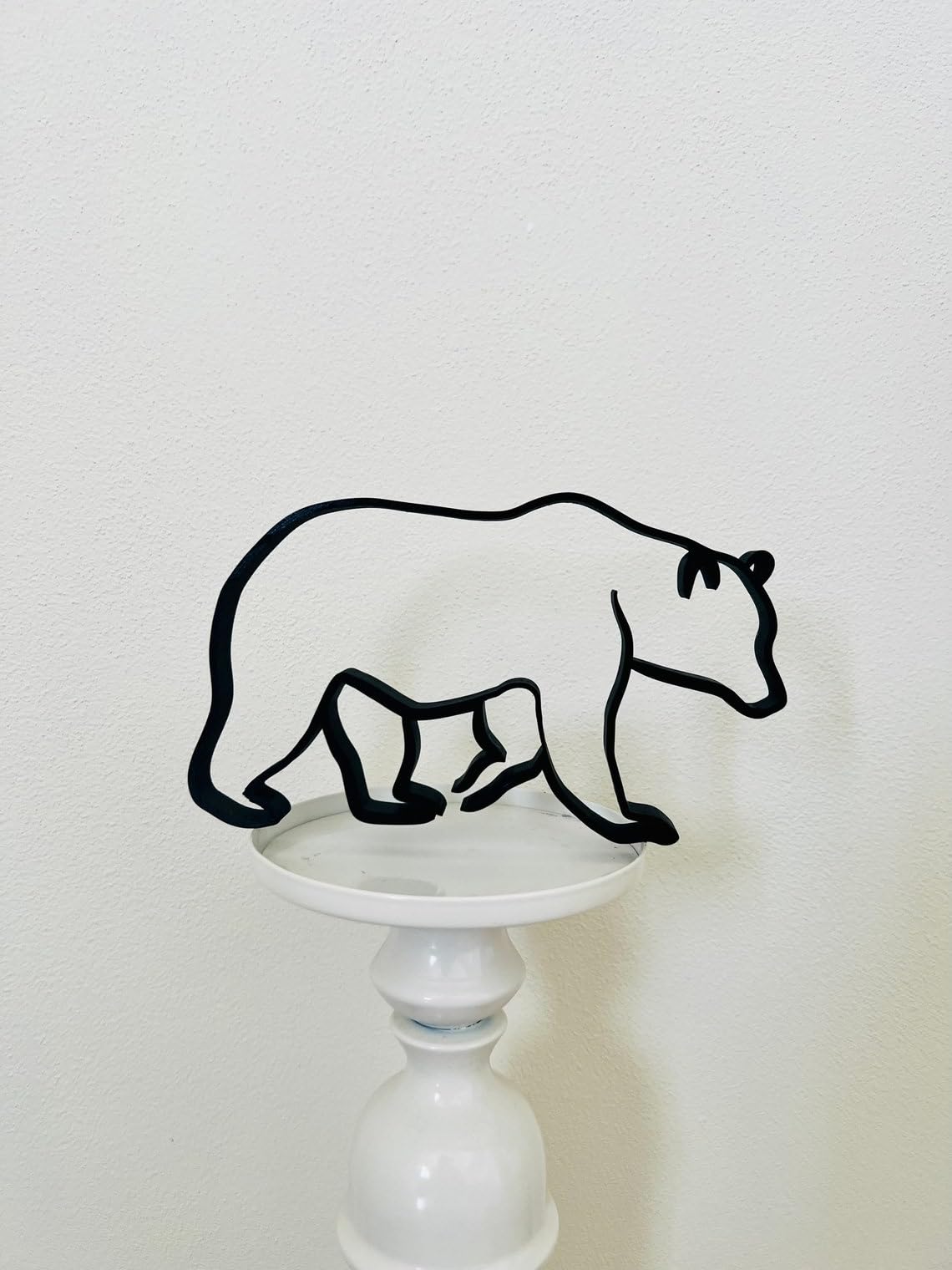 Brown Bear Minimalist Cookie Sculpture - Tabletop Figure, Shelf Sitter, Animal Art, Zoo Theme, Home Office Decor, Gift Idea, Decorative Statue