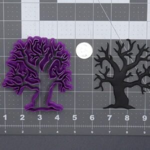 Tree 266-F597 Cookie Cutter Silhouette Black Cookie Nature Theme Baking Mold for Holiday Cookies Forest Party Decorations Outdoor Camping Events Creative Biscuit and Fondant Making