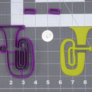 Tuba 266-I365 Black Cookie Cookie Cutter Set for Music Theme Baking, Instrument Shaped Cookies, Band Party Supplies, Musician Gifts, Concert Events, and Fun Baking for Music Lovers