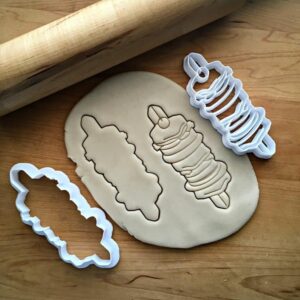 Set of 2 Cookie Shish Kabob Cookie Cutters Multi Size for Fun Food-Themed Baking Tools for Kids Party Snacks Made in India Reusable Durable Cookie Baking Accessory