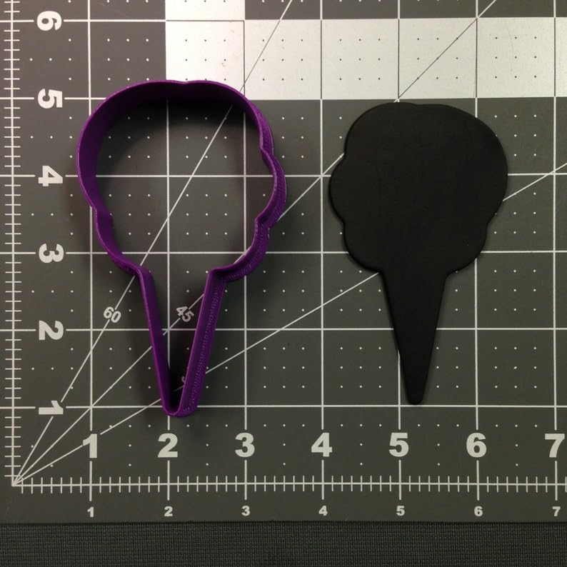 Black Cookie Cotton Candy Cookie Cutter for Baking Fondant Biscuits Sandwiches Pancakes Pastry Dough Tools for Carnival Fair Theme Party Birthday Dessert Decorations Craft Supplies - Image 2
