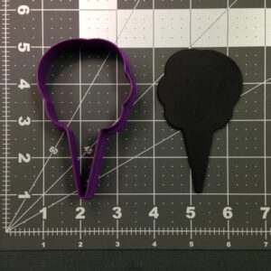 Black Cookie Cotton Candy Cookie Cutter for Baking Fondant Biscuits Sandwiches Pancakes Pastry Dough Tools for Carnival Fair Theme Party Birthday Dessert Decorations Craft Supplies