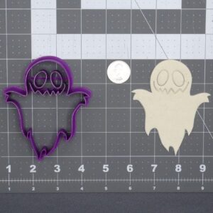 Black Halloween Ghost 266-B849 Cookie Cutter Cookie Baking Mold for Cookies Fondant Biscuit Pastry Dough Cake Decorating Tool for Spooky Party Trick or Treat Autumn Fall Holiday