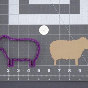 Black Sheep Body 266-I095 Cookie Cutter Silhouette Cookie India Made Animal Theme Baking Tool for Farm Party Cookies Clay Crafts Cake Decoration School Projects and Kids Activities
