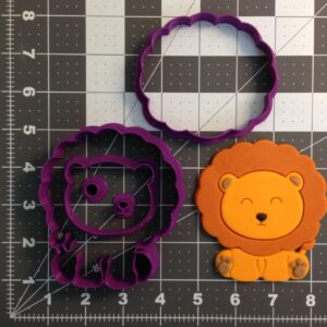 Baby Lion 266-B900 Cookie Cutter Set Black Cookie Cub Animal Shape Baking Tool for Safari Jungle Theme Birthday Cookies Fondant Clay Crafts Cake Decoration Baby Shower Party Supplies