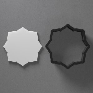 Mandala Lotus Flower Shape Cookie Polymer Clay Cutter with Sharp Tapered Edge for Jewelry Making, Mini Stud Earrings, Pendant Sets, Earring Craft Tool, Cookie Cutter for Clay and Dough