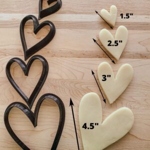 One Heart Cookie Cookie Cutter Set of 4 Sizes for Cookies, Fondant, and Clay Heart-Shaped Cutter Set for Valentine Day, Weddings, Crafts, and Sweet Treats in India