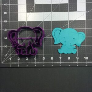 Black Cookie Baby Elephant 102 Cookie Cutter for Baking Cookies Fondant Biscuits Sandwiches Pancakes Jungle Safari Party Favors Baby Shower Treats Cupcake Toppers and DIY Craft
