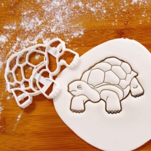 Wise Tortoise cookie cutter shaped like turtle for biscuit fondant clay baking perfect for animal-themed birthday parties kids celebrations nature lovers educational treat (ONLY WISE TORTOISE)