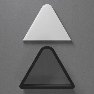 Rounded Top Triangle Polymer Clay Cutter Sharp Tapered Edge for Earrings Jewelry Making Tool Mini Studs Pendant Set Soft Geometric Shape Cookie Cutter for DIY Clay Craft and Jewelry