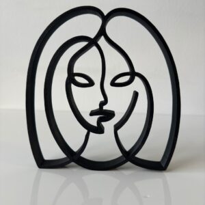 India Statue Virgo Zodiac Sign One Line Sculpture, Minimalist Art Sculpture for Home and Office Decor, Shelf Sitting Ornament, Unique Astrology Gift for Birthday or Festival