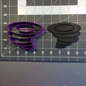 Tornado Black Cookie Cookie Cutter Silhouette for Weather Storm Theme Birthday Party Baking Classroom Science Project Biscuit Dough Cutter for Kids Crafts and Weather Education Decor