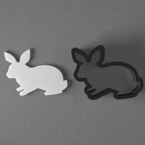 Bunny Rabbit Polymer Clay Cutter Sharp Tapered Edge Clay Earring Cutter Jewelry Making Tool for Mini Studs Easter Pendant Set Cute Animal Cookie Cutter for Clay Crafts and Accessories