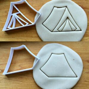 Set of 2 Tent Cookie Cookie Cutters for Camping, Adventure, and Outdoor-Themed Parties, Made in India, Suitable Size for Customizable Tent-Shaped Cookies